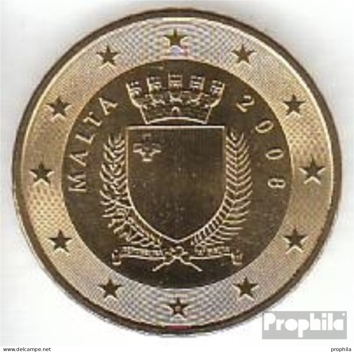 Malta M 6 2008 Stgl./unzirkuliert Stgl./unzirkuliert 2008 50 Cent Kursmünze - Malte