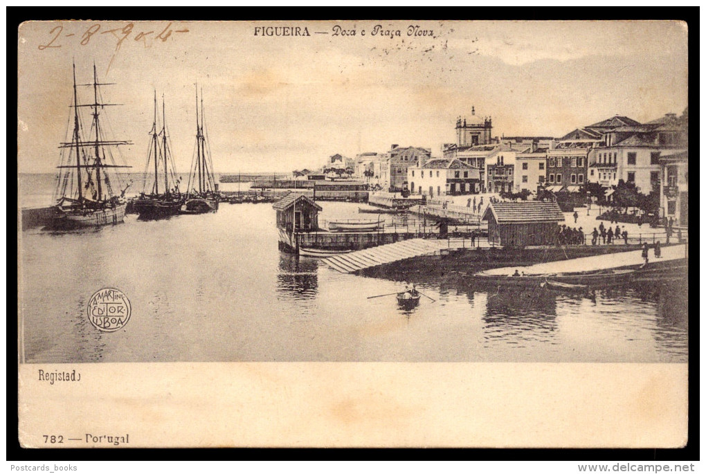 FIGUEIRA Da FOZ - Doca E Praça Nova. CIRCULADO 1904 "Devolvido Ao Remetente". 1900s (Coimbra) PORTUGAL - Coimbra