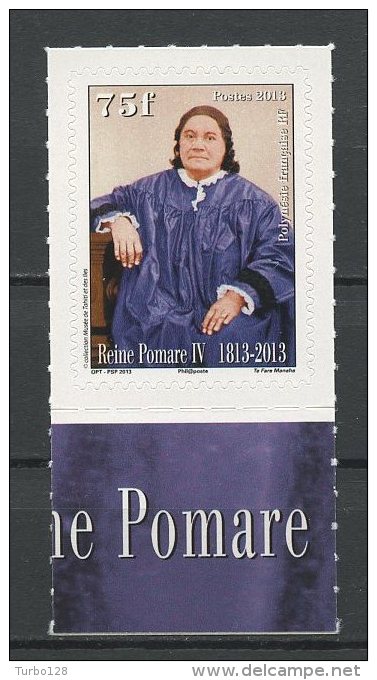 POLYNESIE 2013 N° 1016 ** Neuf  = MNH Superbe Personnalité Pomare IV Reine Portrait Autoadhésif - Unused Stamps