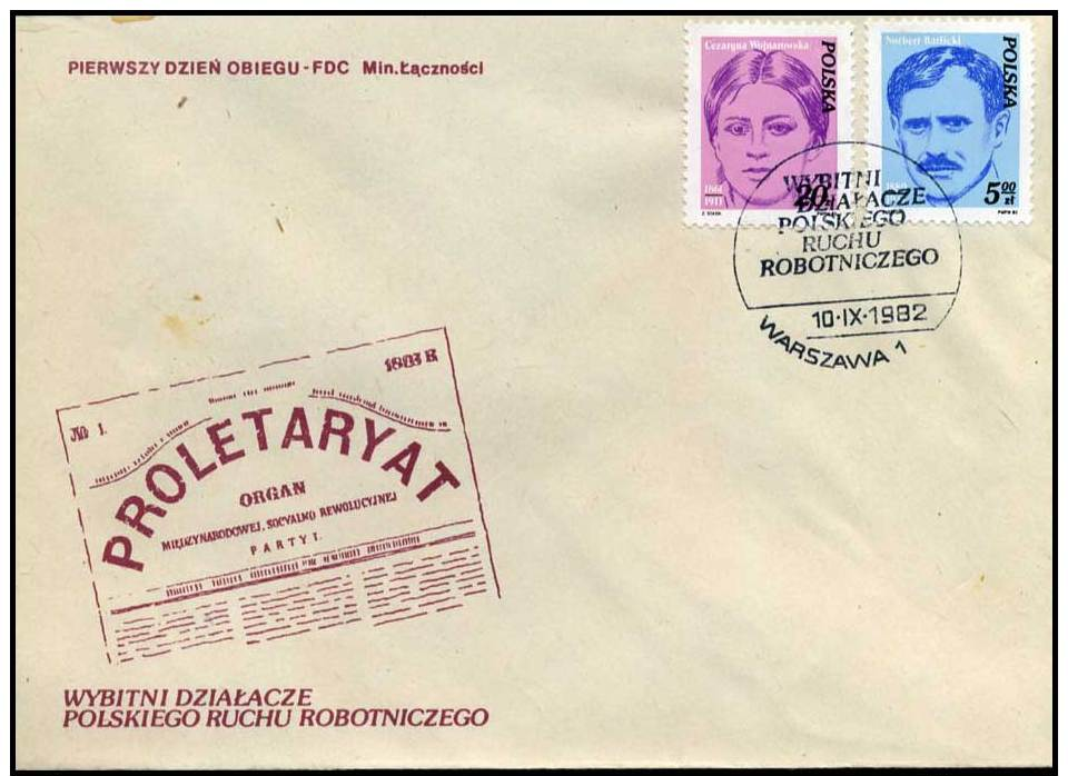 [J11321]  Polen - FDC -  Cezaryna Wojnarowska - Norbert Barlicki - FDC