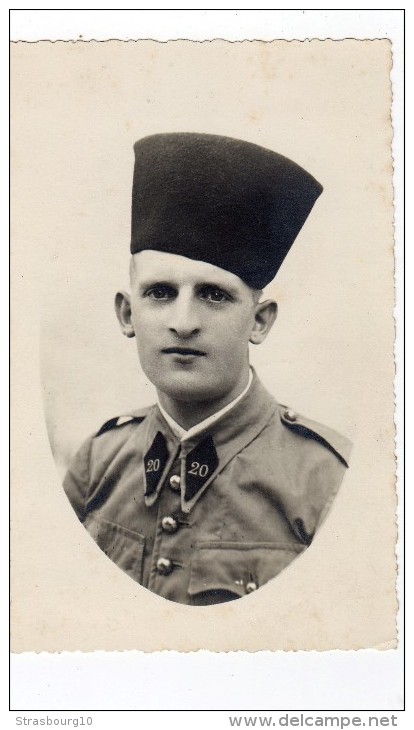 CARTE  POSTALE - PHOTO - MILITAIRE - ZOUAVE  - AFN - ORAN - 20ème D' INFIRMIER - ALSACE - Régiments