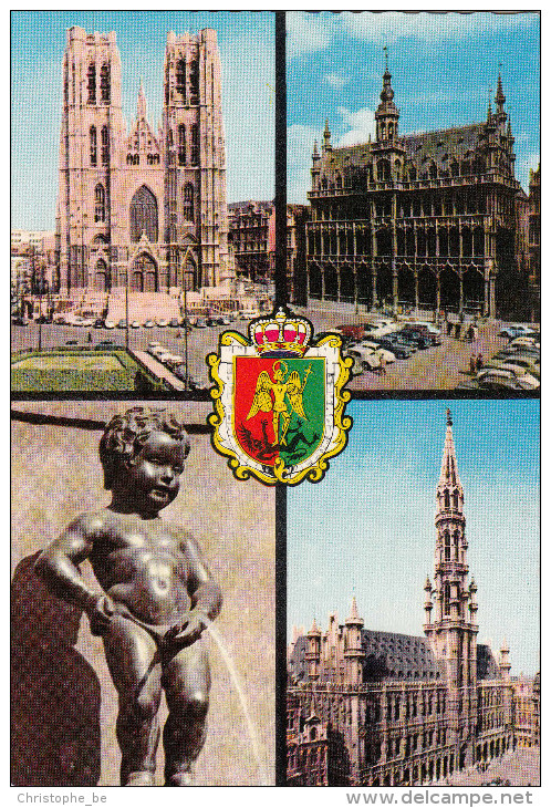 Souvenir De Bruxelles, Aandenken Aan Brussel (pk28980) - Panoramische Zichten, Meerdere Zichten