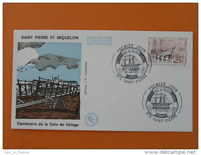 Cale De Halage Chantier Naval FDC St Pierre Et Miquelon 195 - FDC