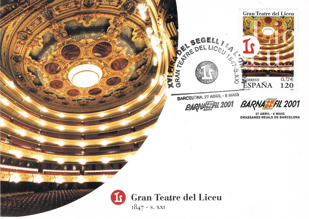 Tarjeta Postal Barcelona. Barnafil 2001. Teatro Del Liceo - Covers & Documents