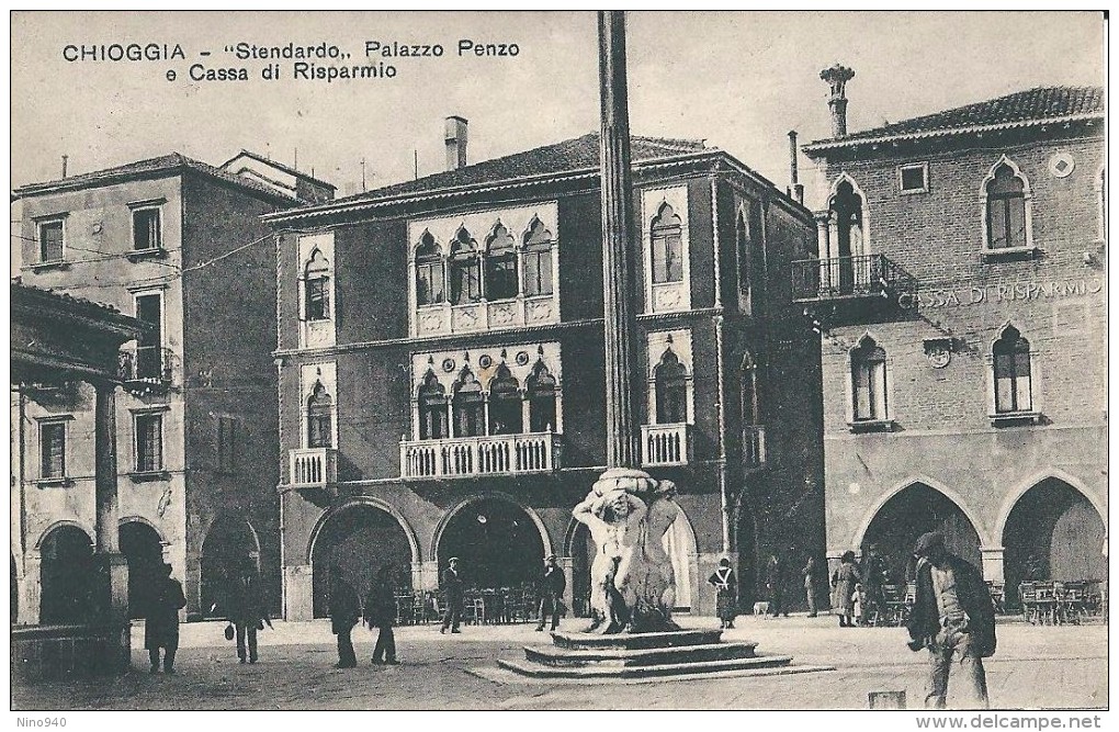 CHIOGGIA-VE-PALAZZO-PENZO-E-CASSA-DI-RISP-F-P-V-1926-ANIMATA - Venezia (Venice)