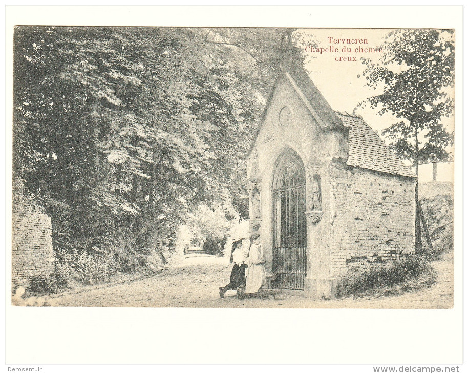 #00496 Tervueren. Chapelle Du Chemin Creux. Niet Gelopen. Kapel Holle Weg Tervuren Kinderen Enfants Meisjes Biddend - Tervuren