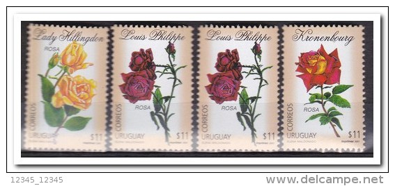 Uruguay 2001, Postfris MNH, Flowers, Roses - Uruguay