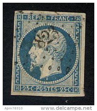 FRANCE 1852 Y&T N°10 Obl Napoleon - République Avec Charnière - Petits Chiffres 823 - 1852 Luis-Napoléon