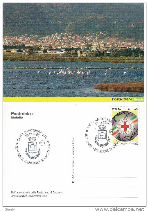 CAPOTERRA CAGLIARI 350° FONDAZIONE 2005 ANN SPECIALE SU 0,45€ CROCE ROSSA - Cagliari