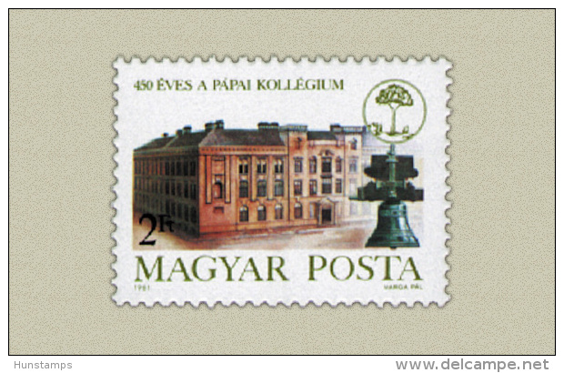 Hungary 1981. Pápa College Stamp MNH (**) Michel: 3508 / 0.70 EUR - Nuovi