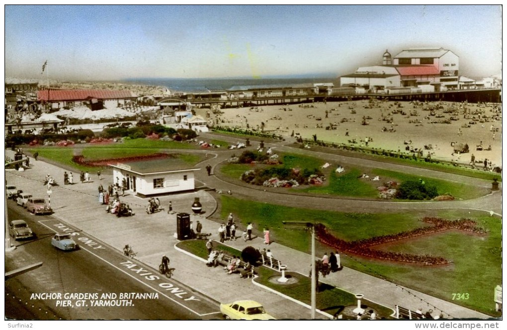 NORFOLK - GREAT YARMOUTH - ANCHOR GARDENS AND BRITANNIA PIER RP Nf525 - Great Yarmouth