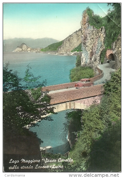 Lago Maggiore(Varese)-Sasso Cavallo Strada Laveno-Luino-1962 - Luino