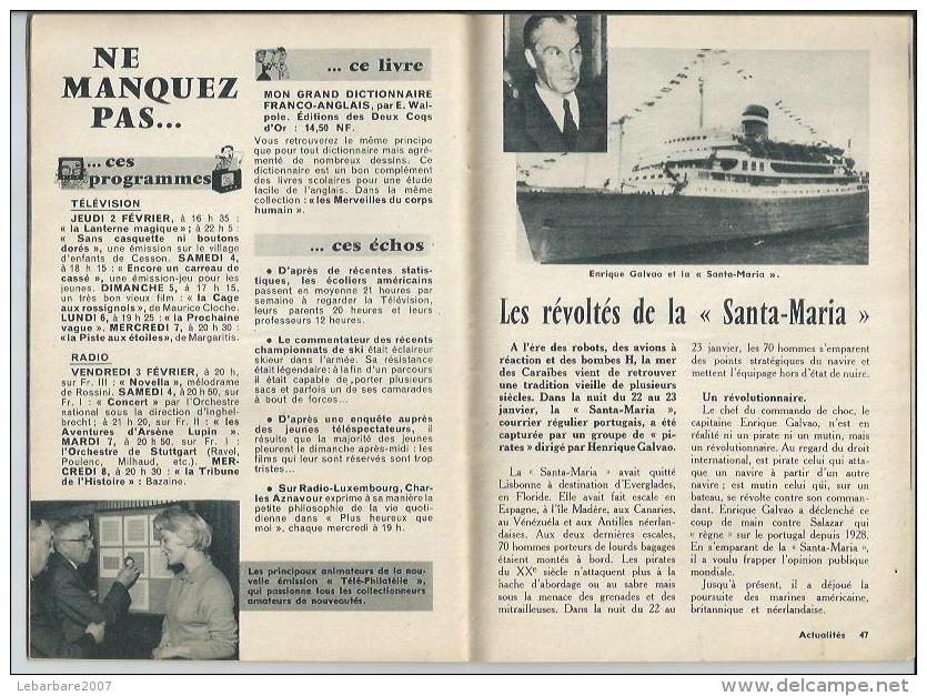 TOP Réalités Jeunesse  N° 116 - LA " SANTA-MARIA " -  -  FEVIER 1961 - Autres & Non Classés