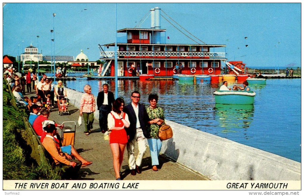 NORFOLK - GREAT YARMOUTH -  THE RIVER BOAT AND BOATING LAKE Nf560 - Great Yarmouth