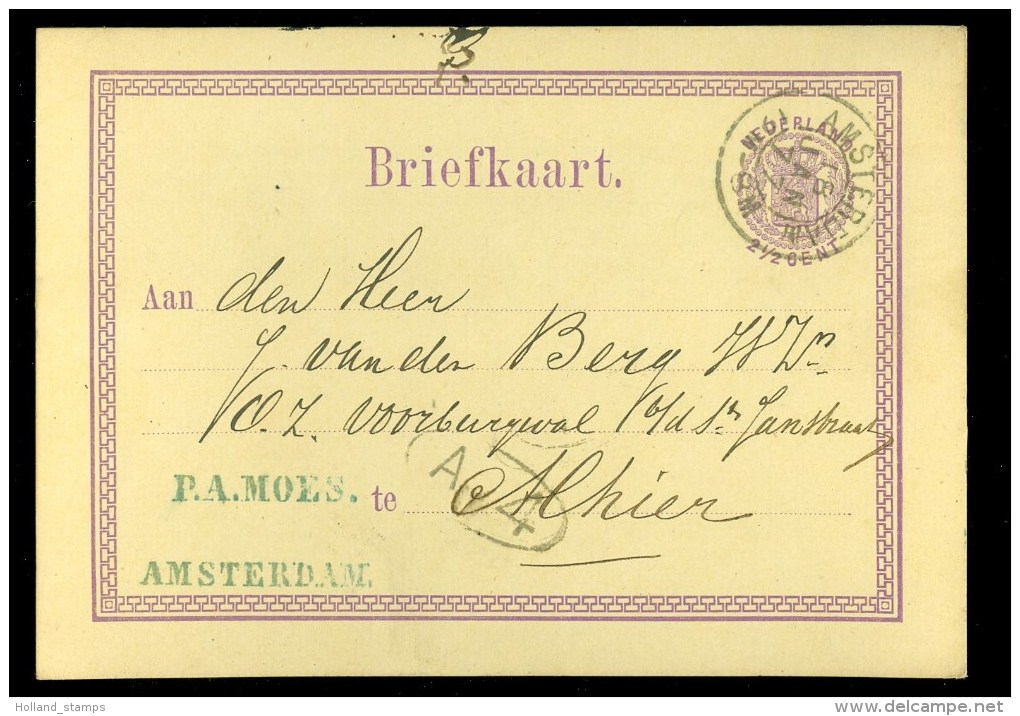 HANDGESCHREVEN BRIEFKAART Uit 1877 Van LOKAAL AMSTERDAM  (10.383) - Postal Stationery