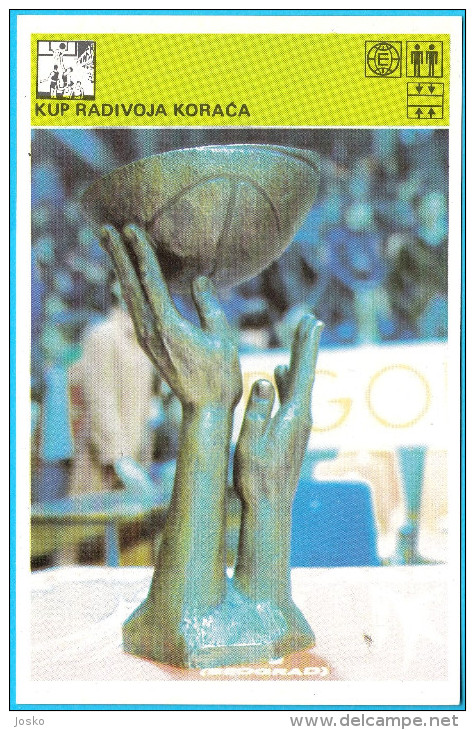 FIBA RADIVOJ KORAC CUP - Yugoslavia Vintage Card Svijet Sporta * Basketball Basket-ball Baloncesto Pallacanestro - Basket-ball