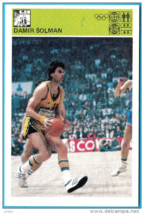 DAMIR SOLMAN KK Jugoplastiika - Yugoslavia Vintage Card Svijet Sporta * Basketball Basket-ball Baloncesto Pallacanestro - Other & Unclassified