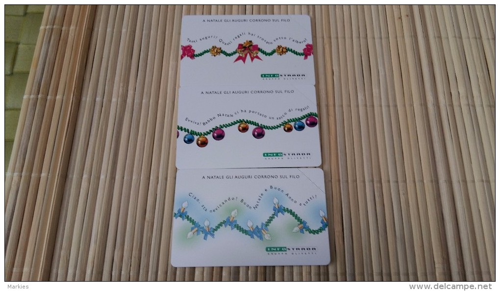 3 Phonecards Christmas San-Marino (Mint,Neuve) Only 30.000 Made 2 Scans Rare - Saint-Marin