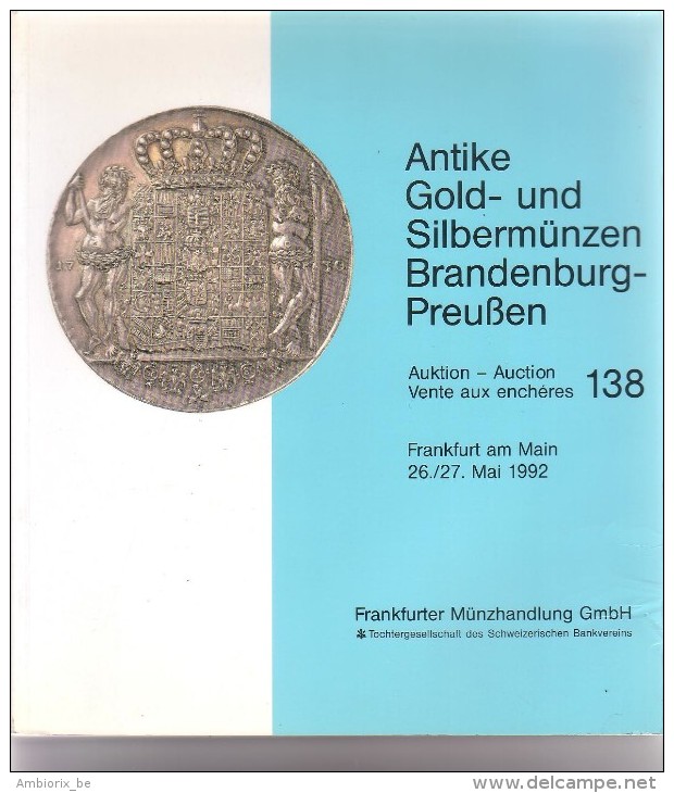 Gold- Und Silbermünzen - Auction 138 - 26-27 Mai 1992 - Frankfurter Münzhandlung GmbH - Alemán