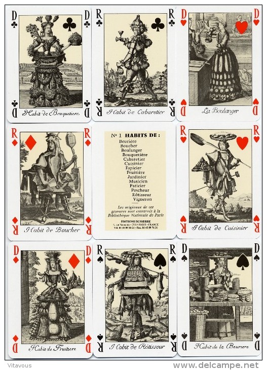 Costumes Des Métiers Du XVII Siècle Tradition  Jeu De 54 Cartes - Playing Cards - 54 Carte