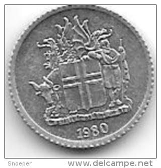 *ICELAND1 Krona 1980  KM 23  Unc - Iceland