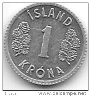 *ICELAND1 Krona 1980  KM 23  Unc - Iceland