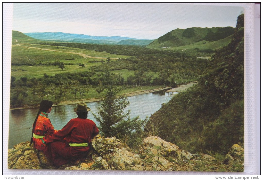 Mongolia. Tuul River. Old Postcard - Mongolia