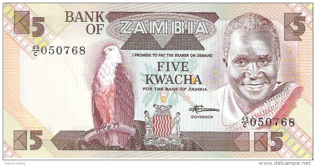 Zambia - Pick 25d - 5 Kwacha 1980-1988 - Unc - Zambia