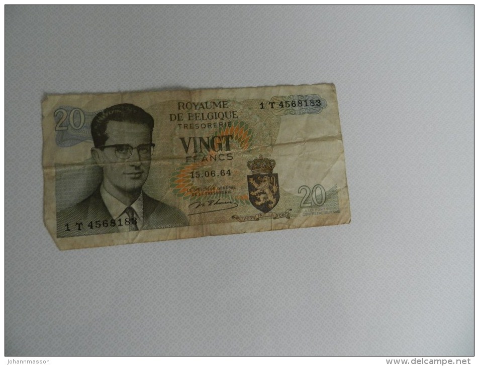 Billets   Vingt  Francs 15 -06-64        1t  4568183 - Zu Identifizieren