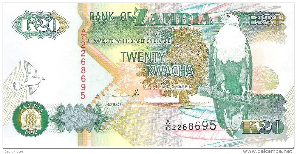 Zambia - Pick 36a - 20 Kwacha 1992 - Unc - Zambia