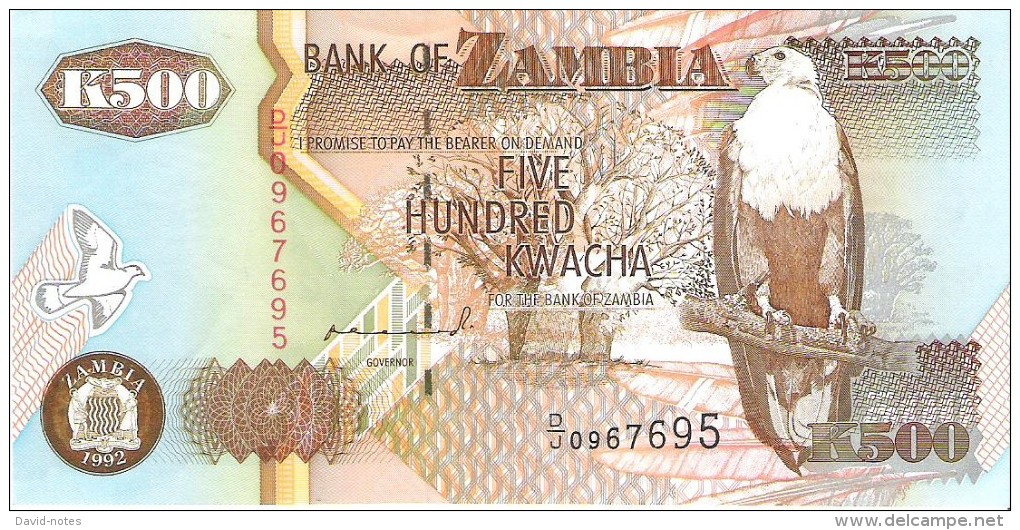 Zambia - Pick 39a - 500 Kwacha 1992 - AUnc - Zambia