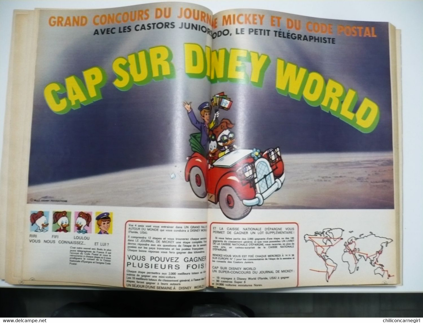 !! Exceptionnel Album Relié du Journal de Mickey N° 1073 au N° 1102 - 1973 - Dingo - Picsou - Mandrake - Castors !! TBE