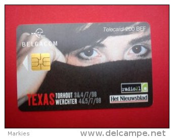 Texas  Phonecard Outdoor Festival T.W Belgium Rare - Tickets De Concerts