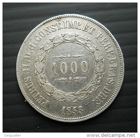 Brazil 1000 Reis 1853 Silver - Brasile