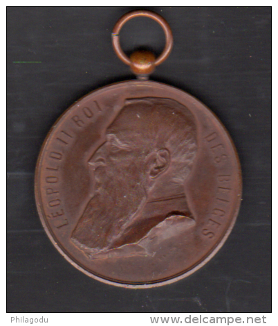 1904   Médaille 4° Prix De La Société Royale Hippique De Belgique, Léopold II - Firma's