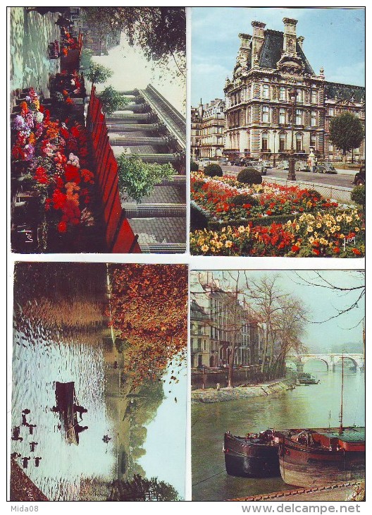 LOT DE 45 CARTES . PARIS . COULEURS ET LUMIERES DE FRANCE . E. K. B. PRISE DE VUE YVON . EDITIONS D'ART 15 Rue MARTEL - 5 - 99 Postcards