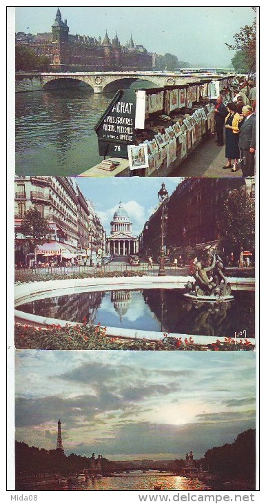 LOT DE 45 CARTES . PARIS . COULEURS ET LUMIERES DE FRANCE . E. K. B. PRISE DE VUE YVON . EDITIONS D'ART 15 rue MARTEL