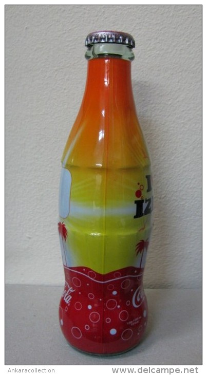 AC - COCA COLA I LOVE IZMIR SHRINK WRAPPED EMPTY GLASS BOTTLE & CROWN CAP - Bottiglie