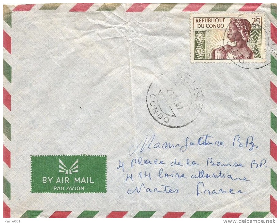 Congo 1962 Dolisie State Emblems Cover - Afgestempeld