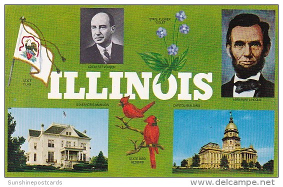 Illinois The Land Of Lincoln And Stevenson Statehood Granted In 1818 Aurora Illinois - Aurora (Ilinois)