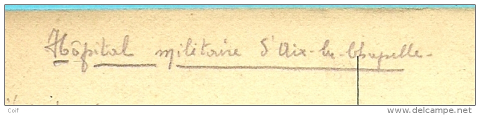 Kaart Met Stempel POSTES MILITAIRES BELGIQUE 1A Op 14/1/1924 , Geschreven (Hopital Militaire Aix-la-chapelle) - Armeestempel