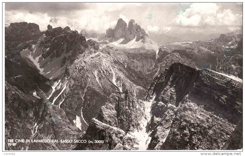 TRE CIME DI LAVAREDO 3003 DAL SASSO SECCO TIMBRO ALBERGO PRATO PIAZZA - Escalada