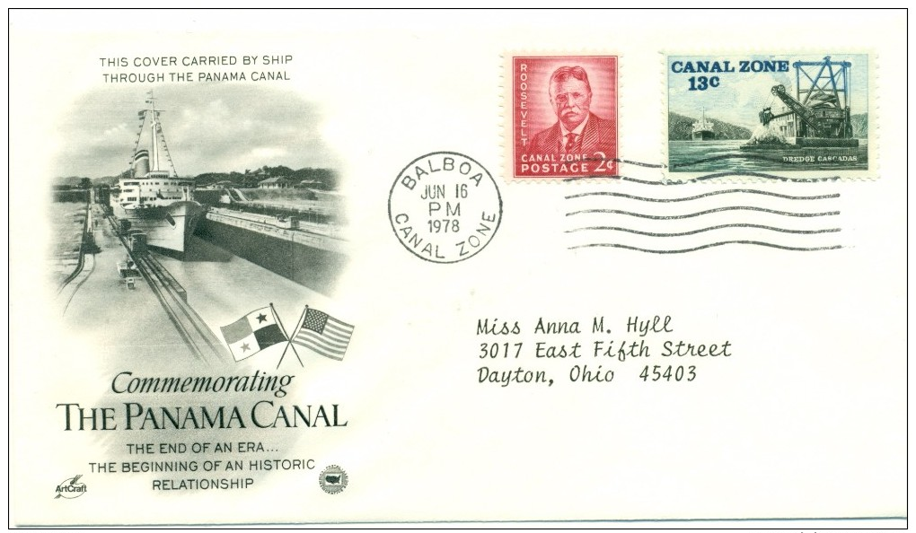 1978 USA Panama Canal First Day Cover - 1971-1980