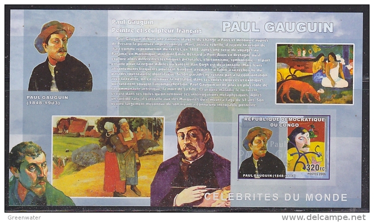 Congo 2006 Paul Gaugin/ Painter M/s IMPERFORATED ** Mnh (F4955B) - Mint/hinged