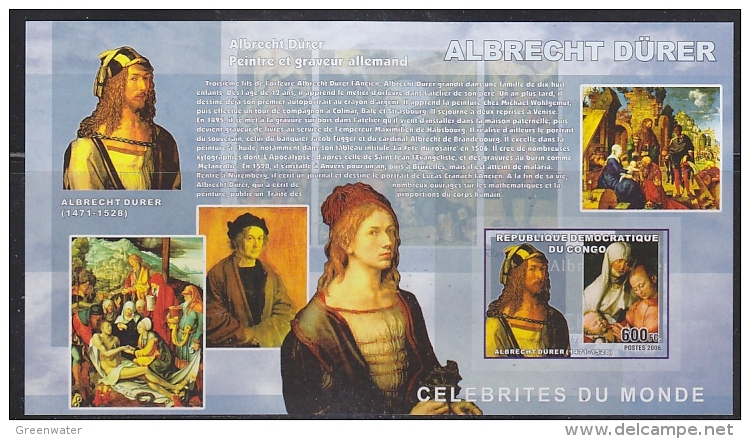 Congo 2006 Albrecht Dürer / Painter M/s IMPERFORATED ** Mnh (F4955C) - Ungebraucht