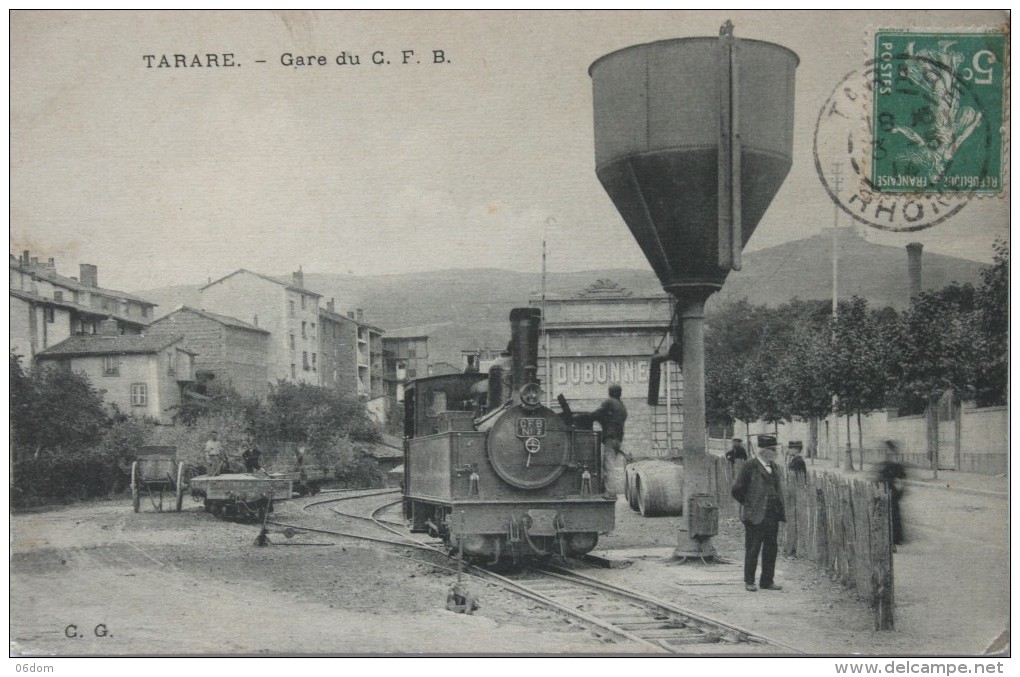CPA 69 - TARARE - Gare Du C.F.B. - Gares - Avec Trains