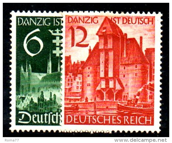 TERZO REICH 1939  , DANZICA Serie  N. 652/653  * - Nuovi