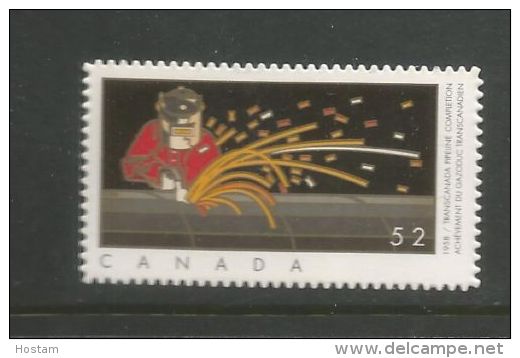 CANADA, 2008,  # 2267i,   INDUSTRIES OIL & GAS: WELDER.  DIE CUT TO SHAPE  From QUARTELY PACK - Timbres Seuls