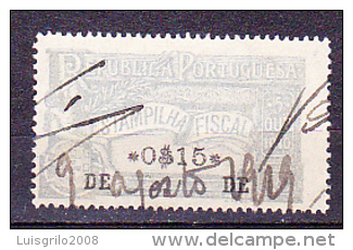 ESTAMPILHA FISCAL - 0$15 .. 1919 - Usati