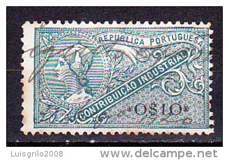 CONTRIBUIÇÃO INDUSTRIAL - 0$10 Verde - Used Stamps